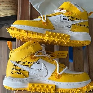 Brand new in box Off-White c/o Nike Air Force 1 Men’s size 8, women’s 9.5